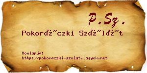 Pokoráczki Szólát névjegykártya